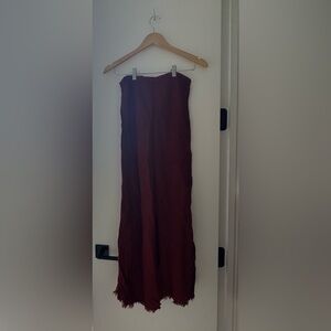 Zara Burgundy Maxi Skirt